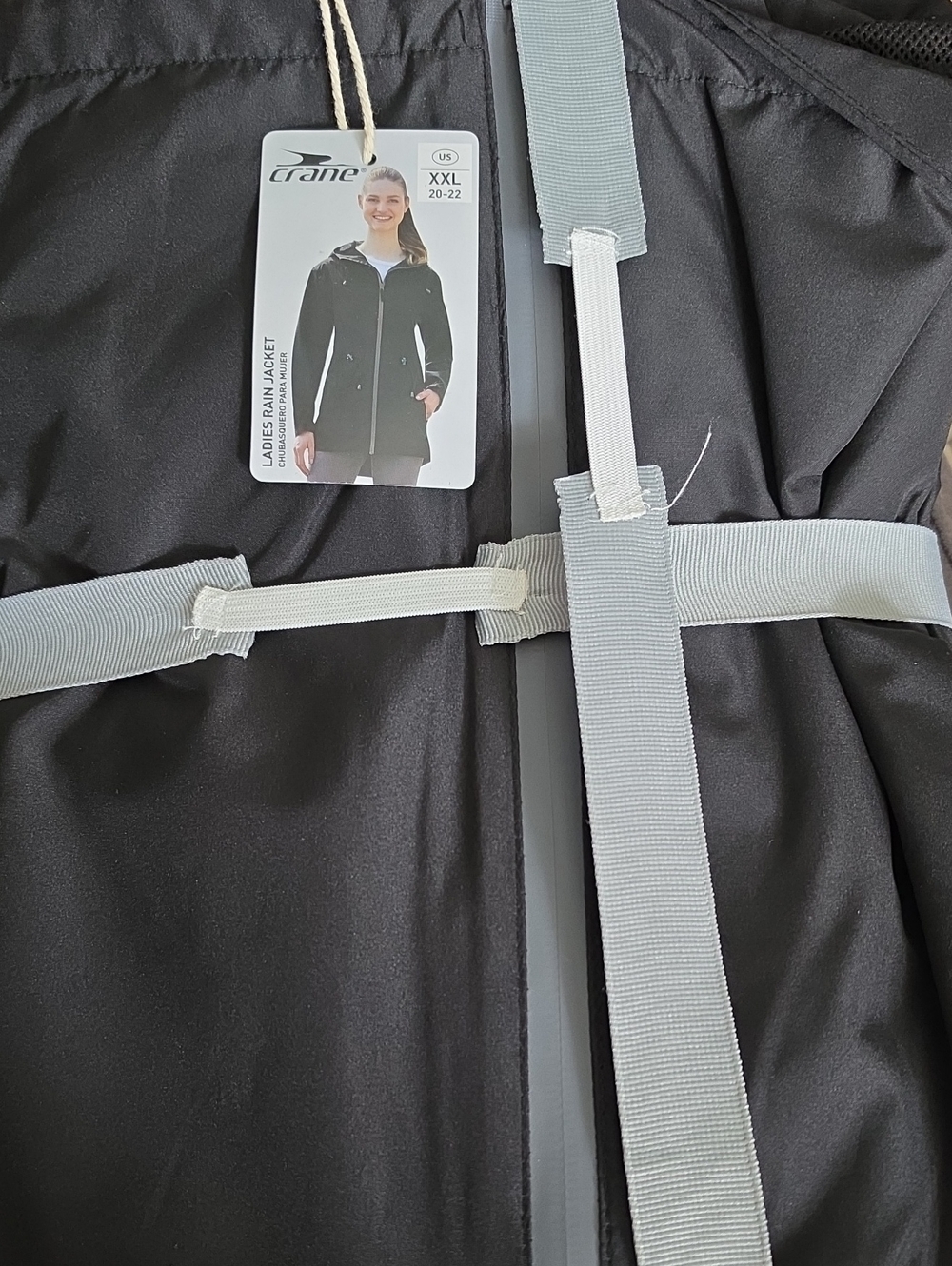 Women's Black Rain Jacket